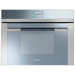 Smeg SF4140MC Linea Aesthetic Combination Microwave Oven with Touch Controls, Stainless Steel